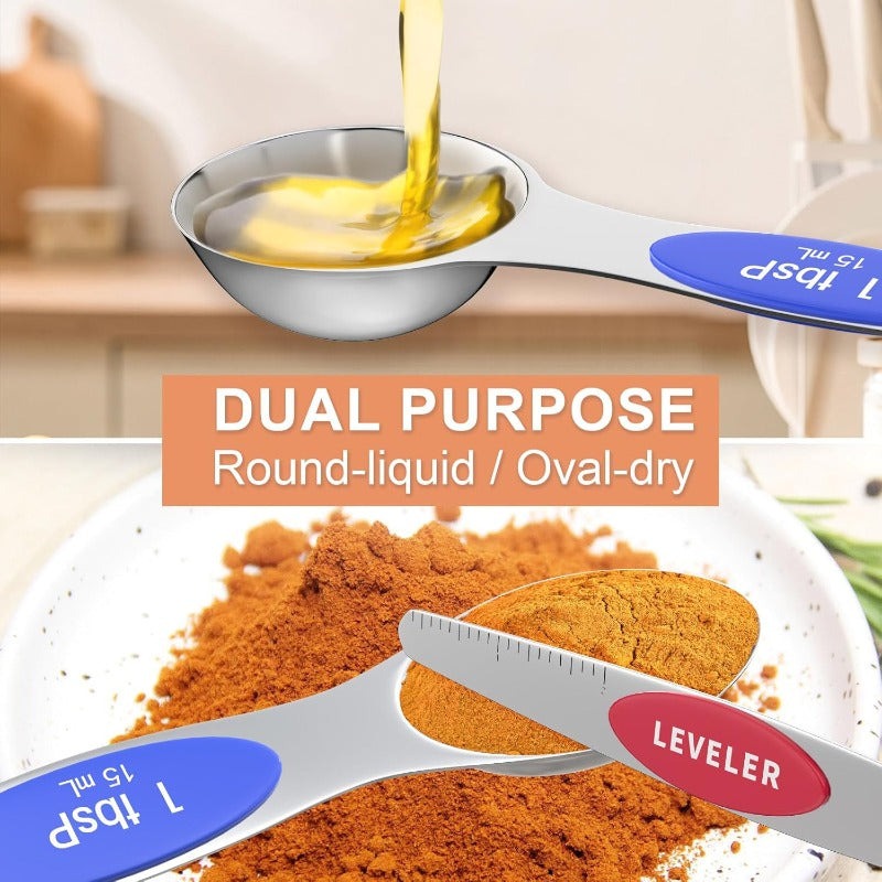 10-Piece Stainless Steel Measuring Cups and Spoons Set