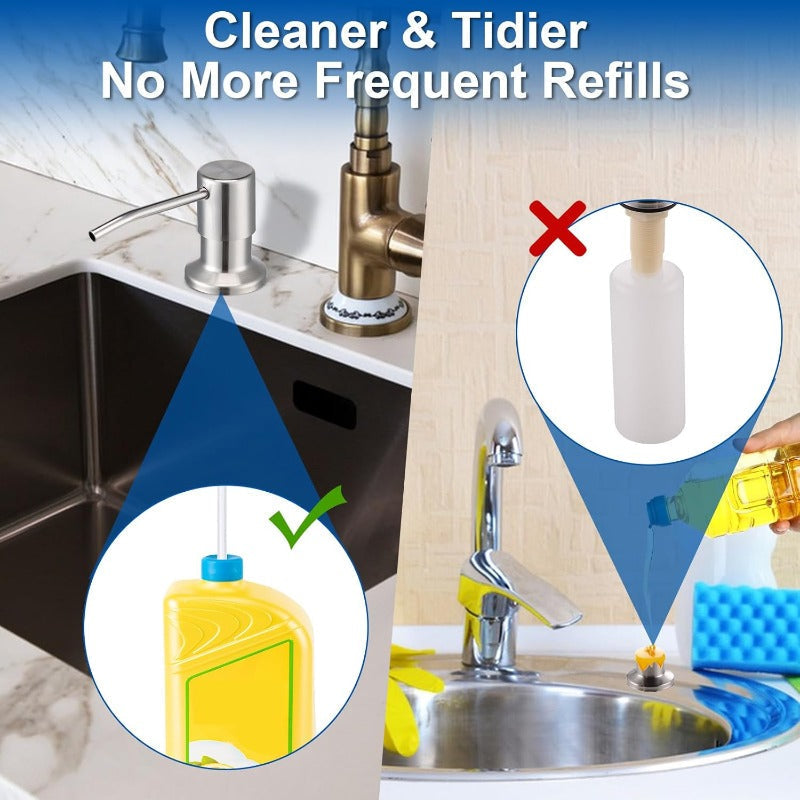 Stainless Steel Built-In Soap Dispenser