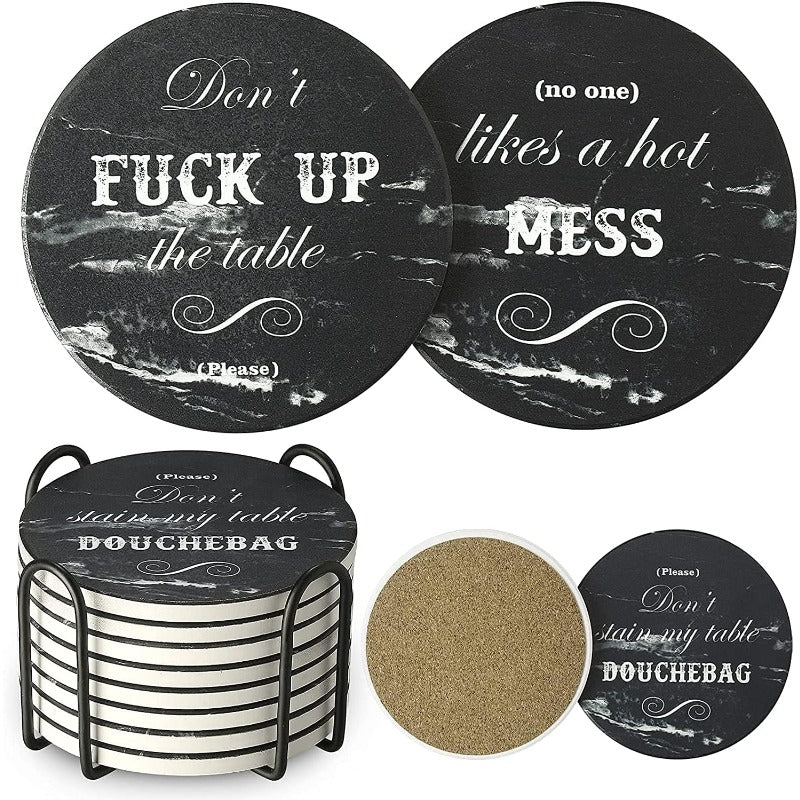 Funny Absorbent Ceramic Drink Coasters