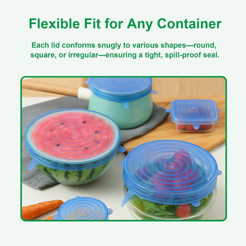 Reusable Silicone Lid Set