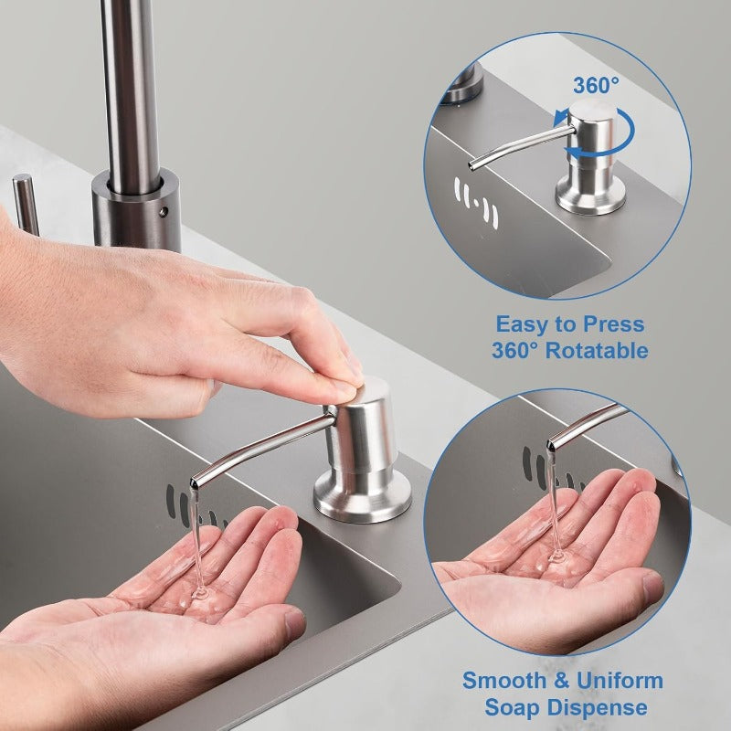 Stainless Steel Built-In Soap Dispenser