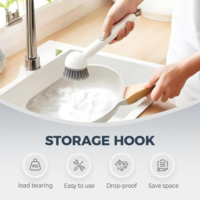 Adjustable Dish Brush with Soap Dispenser